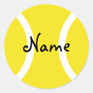 Rund-Tennisball-Aufkleber mit individualisiertem T Runder Aufkleber