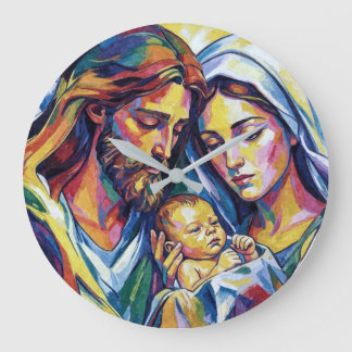 Rund Uhr Jesus Maria und Josef