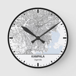 Rund Uhr Kampala Clock City Line Art
