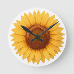 Rund Uhr - Sonnenblume