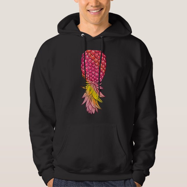 Rund um Ananas gestörter Sommerfruchtschwin Hoodie (Vorderseite)