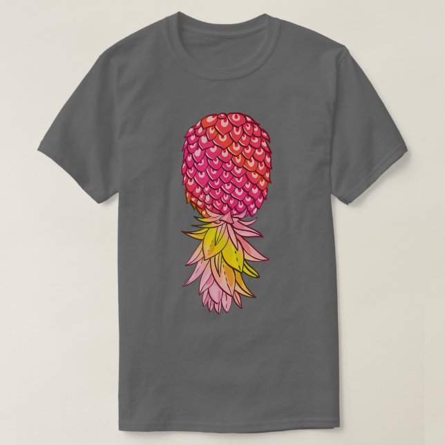 Rund um Ananas gestörter Sommerfruchtschwin T-Shirt (Design vorne)