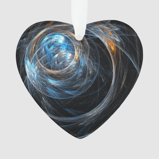 Rund um das Abstrakte Kunstakrylenherz Ornament (Vorderseite)