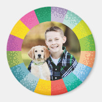 Rund um das Foto-Magnet des hellen Farbrads