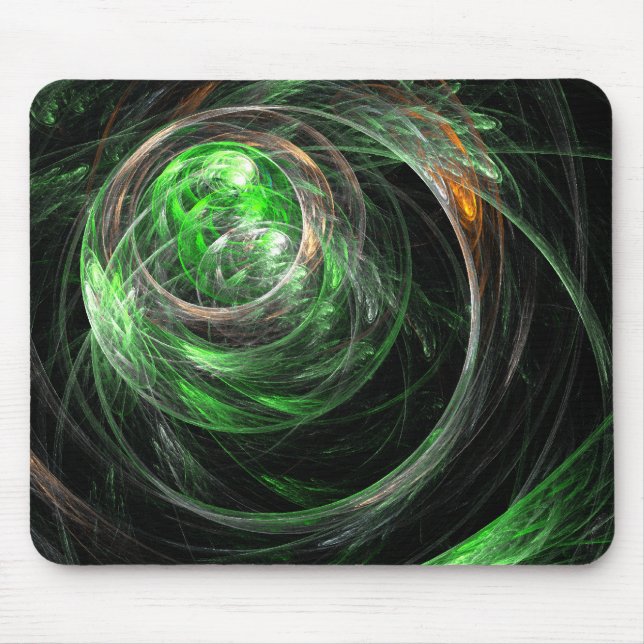 Rund um das Mousepad der grünen Abstrakten Kunst (Vorne)