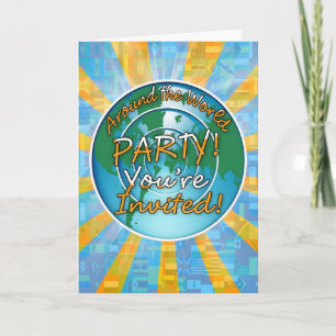 Rund um das Party mit Globe Einladung