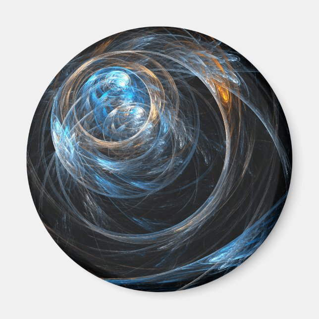 Rund um das World Abstrakt Art Round Magnet (Vorne)