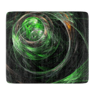 Rund um das World Green Abstrakt Art Rectangle Schneidebrett