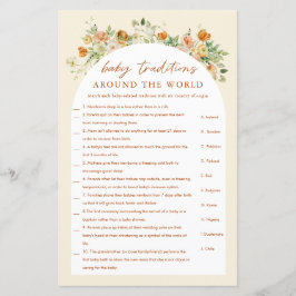 Rund um das World Spring Floral Baby Shower Game