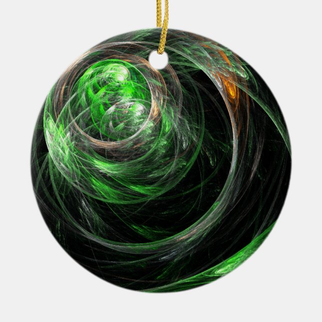 Rund um den Abstrakten Zirkel der Welt Keramik Ornament (Vorne)