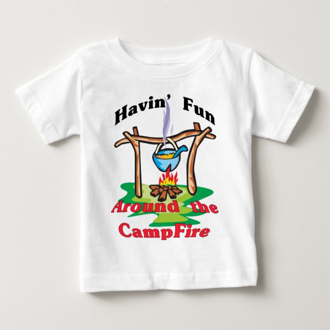 Rund um den Campfire Baby T-shirt (Vorderseite)