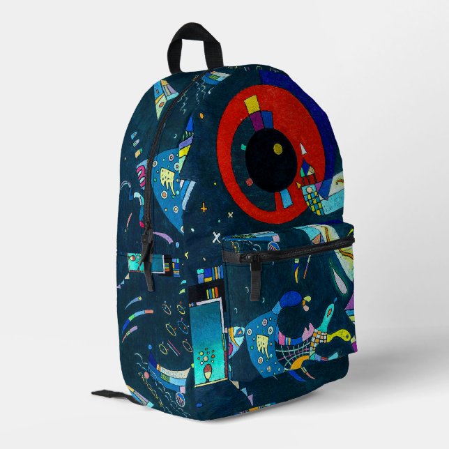 Rund um den Circle - Kandinsky Bedruckter Rucksack (Rückseitige Ecke links)