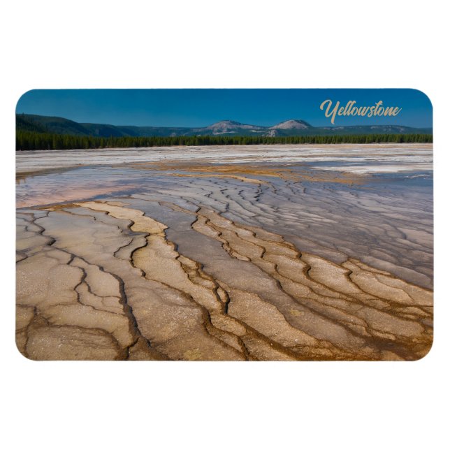 Rund um den Grand Prismatic Spring Yellowstone Magnet (Horizontal)