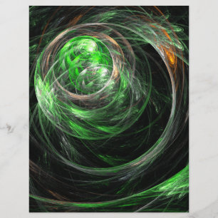 Rund um den World Green Abstrakt Art Flyer