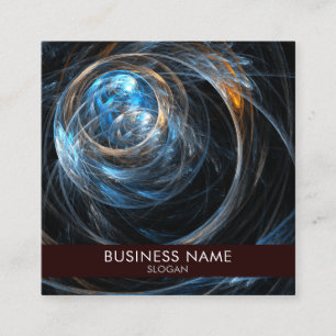 Rund um die Welt Berufliche Abstrakte Kunst Quadratische Visitenkarte
