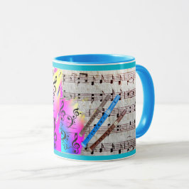 Rund um Musik & Recorder Tasse
