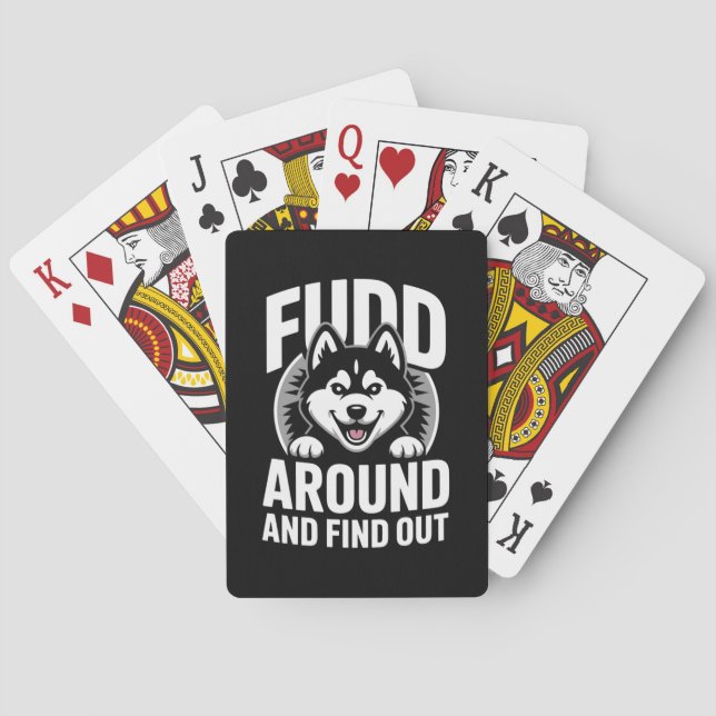 Rund um und erfahren spielkarten (Rückseite)