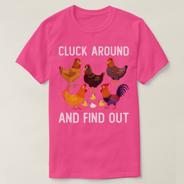 Rund um und lernt lustiges Huhn 4 T-Shirt (Design vorne)