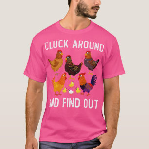 Rund um und lernt lustiges Huhn 4 T-Shirt