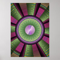 Rund und farbenfroh, modern dekoriert Fraktal Kuns