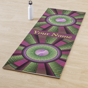 Rund und farbenfrohe, moderne Dekoration - Name de Yogamatte