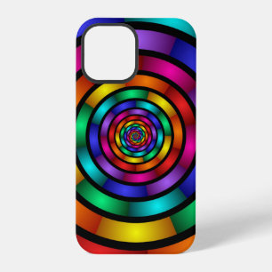 Rund und psychedelische farbenfrohe moderne Frakta iPhone 12 Pro Hülle