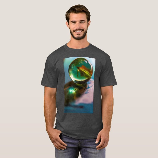 Rund und Rund Herren Basic Dunkles T-Shirt (Vorne ganz)