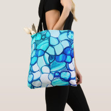 Rund wie Steine in Aquamarin ähnlichen Tönen