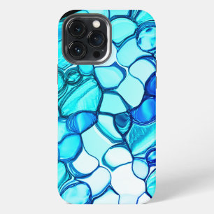 Rund wie Steine in Tönen ähnlich dem Aquamarin iPhone 13 Pro Max Hülle