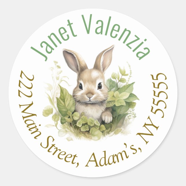 Rundadressen Runder Aufkleber (Vorderseite)