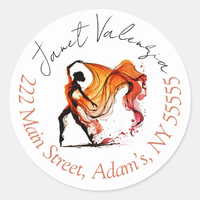 Rundadressen Runder Aufkleber (Vorderseite)