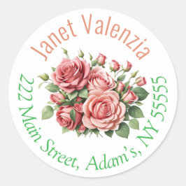 Rundadressen Runder Aufkleber