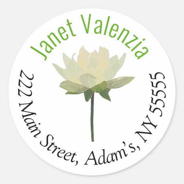 Rundadressen Runder Aufkleber (Vorderseite)