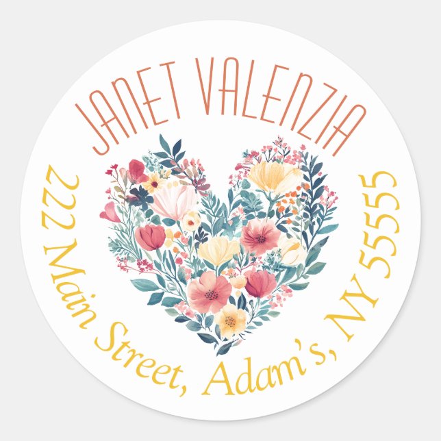 Rundadressen Runder Aufkleber (Vorderseite)