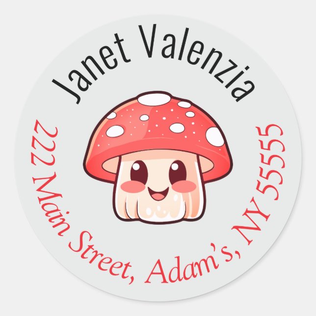 Rundadressen Runder Aufkleber (Vorderseite)