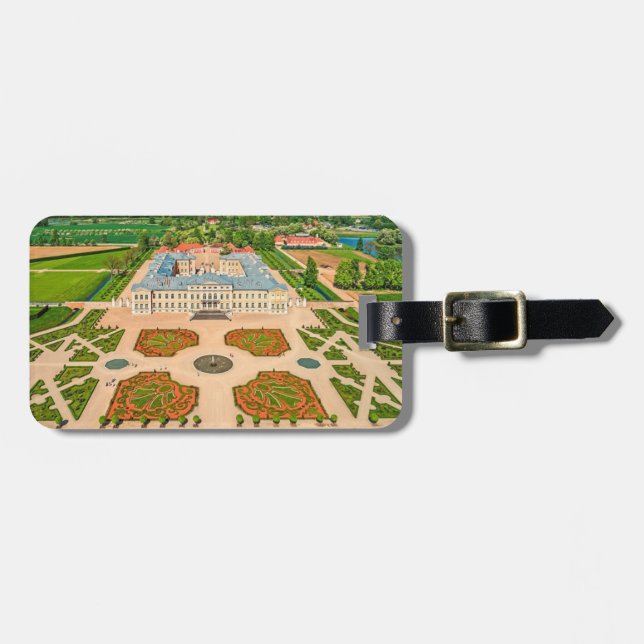 Rundāle Palace Lettland stilisiert Gepäckanhänger (Vorderseite horizontal)