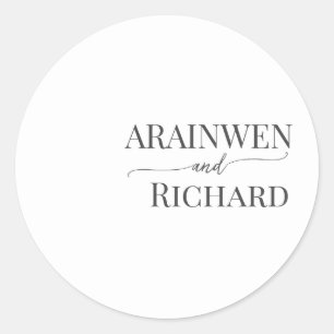 Rundaufkleber für elegante Textvorlage Runder Aufkleber