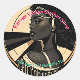 Rundaufkleber für Vintage Bekleidung kleiner Unter Runder Aufkleber