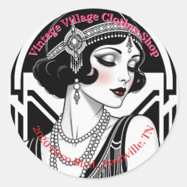 Rundaufkleber für Vintage Bekleidung kleiner Unter Runder Aufkleber