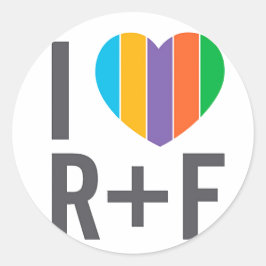 Rundaufkleber - I Herz-RF Runder Aufkleber