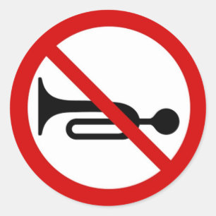 Rundaufkleber mit Hornunterdruck. Runder Aufkleber