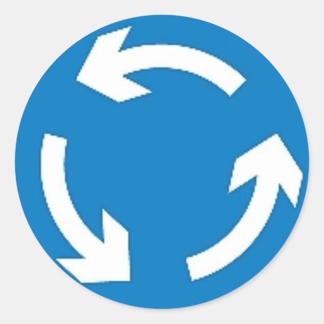 Rundaufkleber mit Rundschild. Runder Aufkleber (Vorderseite)