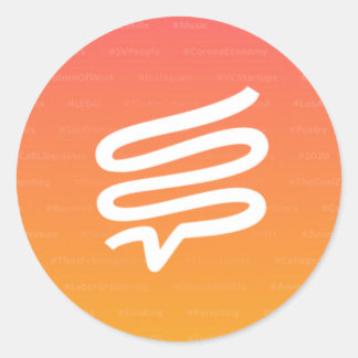 Rundaufkleber mit Telepath-Logo Runder Aufkleber