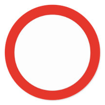 Rundaufkleber ohne Verkehrszeichen.