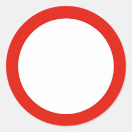 Rundaufkleber ohne Verkehrszeichen. Runder Aufkleber