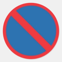 Rundaufkleber ohne Verkehrszeichen.