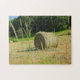 Rundbälle im Sommer Bauer Hay Field Scene Puzzle