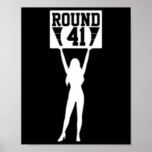 Runde 41 Jahre alter Boxer Tag 41. Geburtstag Boxe Poster