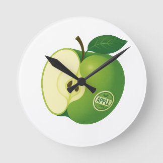 Runde Acrylmauer mit dem Bild einer grünen Wanduhr