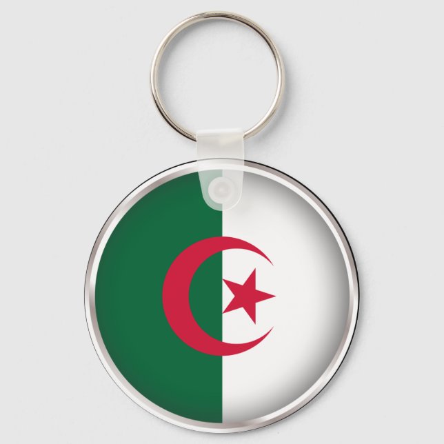 Runde Algerien Schlüsselanhänger (Vorderseite)